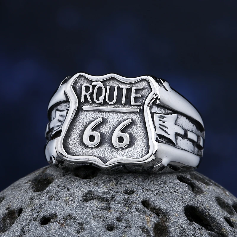 Fashion 2024 NEW 316L Stainless Steel 66 Routed Ring For Man Women Vintage Jewelry Patry  Gift