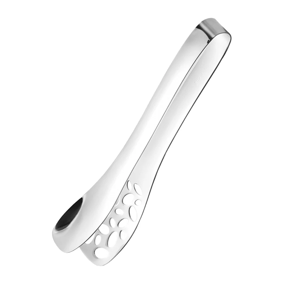 

Steak Food Clamp Hollow Out Meal Clip Kitchen Thicken Food Tong Stainless Steel Barbecue Clip Silver