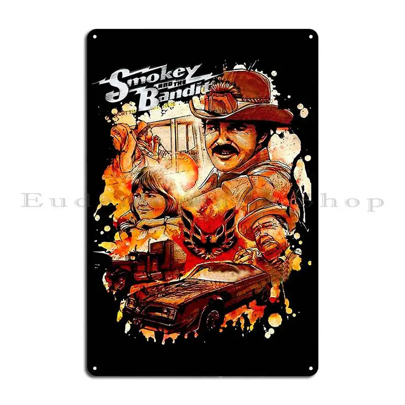 Cool Beauty Art Smokey The Bandit Smile Face Metal Plaque Poster Garage Wall Mural Designs Designing Garage Club Tin Sign Poster