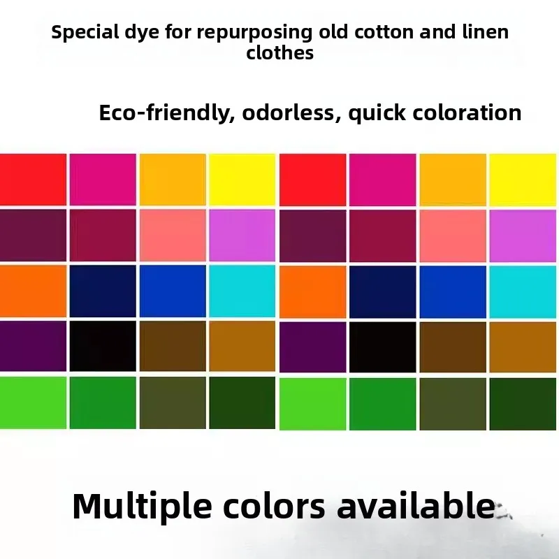 

New Version Cotton Linen Dyeing Agent for Clothes Refresh Old Clothes No Cooking Eco-Friendly No Color Fading Creative Gift