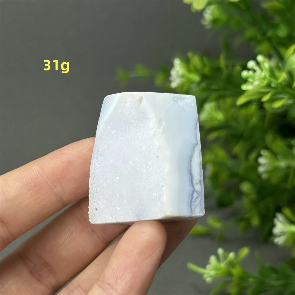 Natural Crystal Blue Lace Agate Polyhedral Irregular Mineral Specimen Healing Energy Meditation Aura Home Aquarium Decoration