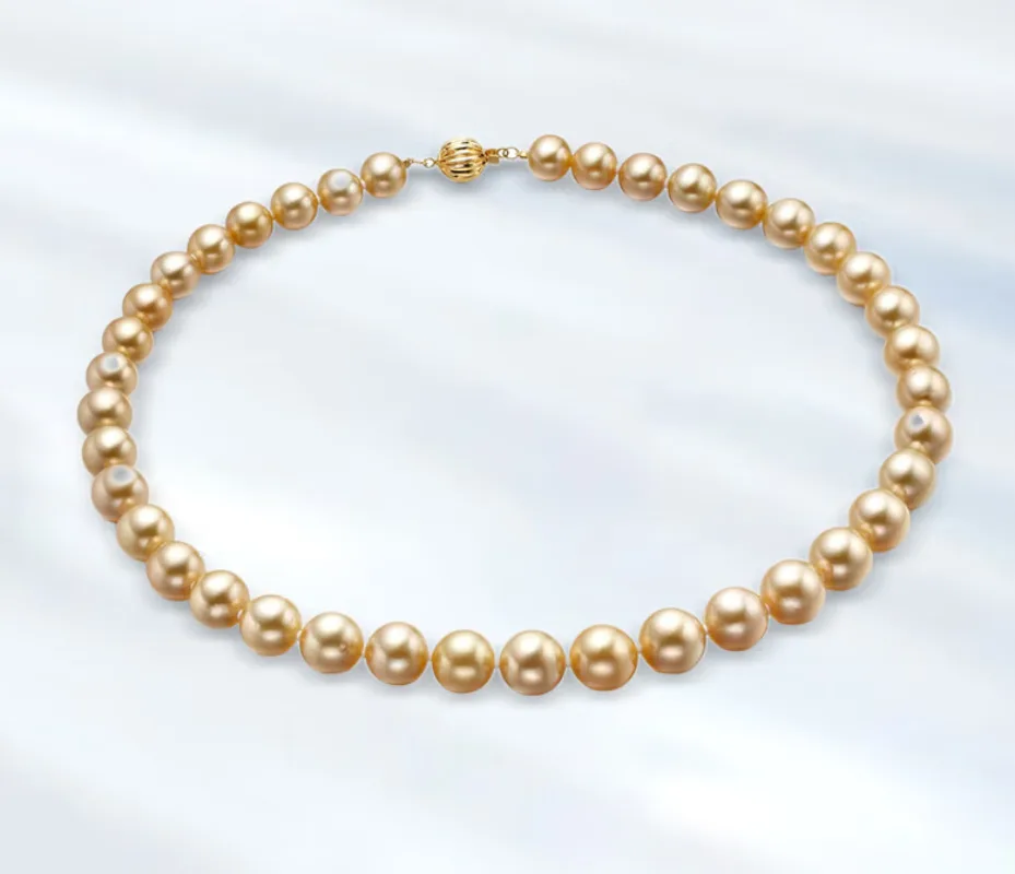 

Suberb 17"7-8mm Genuine Gold Near Round Pearl Necklace for Men Women Jewelry Wedding Party 925 Sterling Silver 63699