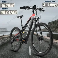 RANDRIDE YG90 Electric Bike 1000W Motor 48V 17AH Max Speed 45km/h Battery 27.5'' Tires off-road Mountain Hydraulic Brake E bike