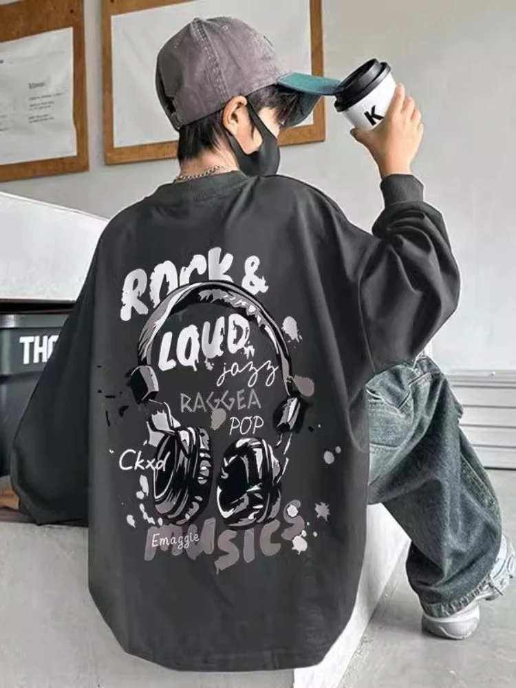 2026 Boys Long Sleeve T Shirt Cotton Crewneck Casual Top Spring Autumn Kids Fashion Solid Color Layering Tee Children Clothing