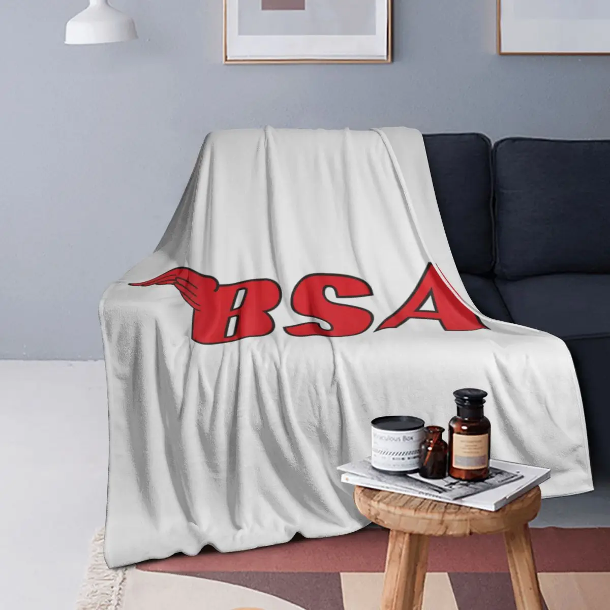 

BSA Motorcycles Blankets Soft Warm Flannel Throw Blanket Cover for Bed Living room Picnic Travel Home Sofa