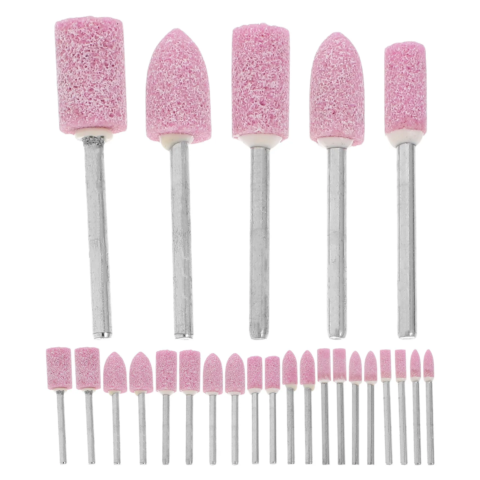

100Pcs 3mm Abrasive Mandrel Mounted Points For Sanding Grinding Polishing Various Materials Pink