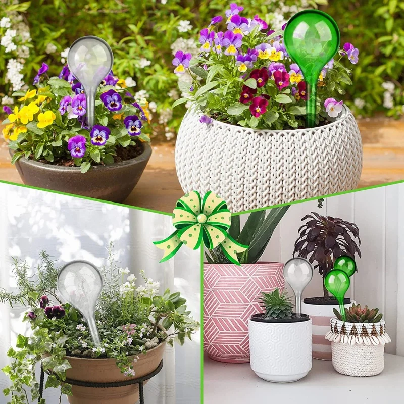 5pcs Automatic Plant Water Feeder Self Watering Plastic Ball Indoor Outdoor Flowers Water Cans Flowerpot Drip Irrigation Device