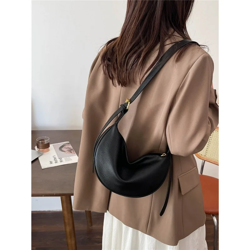

Chic Amorphous Crossbody For Women Designer Inspired Soft Sculptural Leather That Drapes Beautifully When Worn