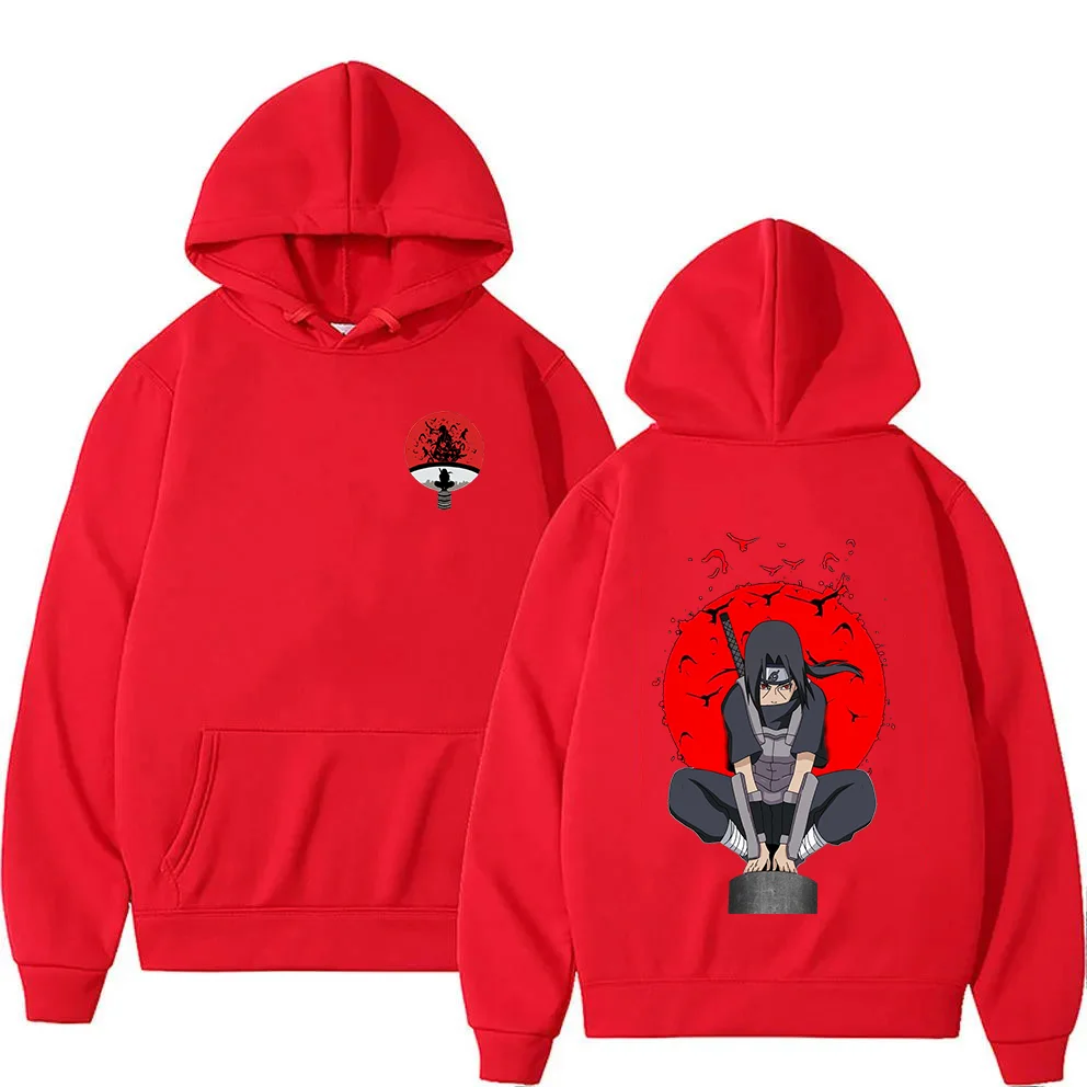 Naruto 2024 New Hooded Naruto Uchiha Itachi Fashion Print Men's and Women's Autumn Fashion Loose Hooded Sweatshirt