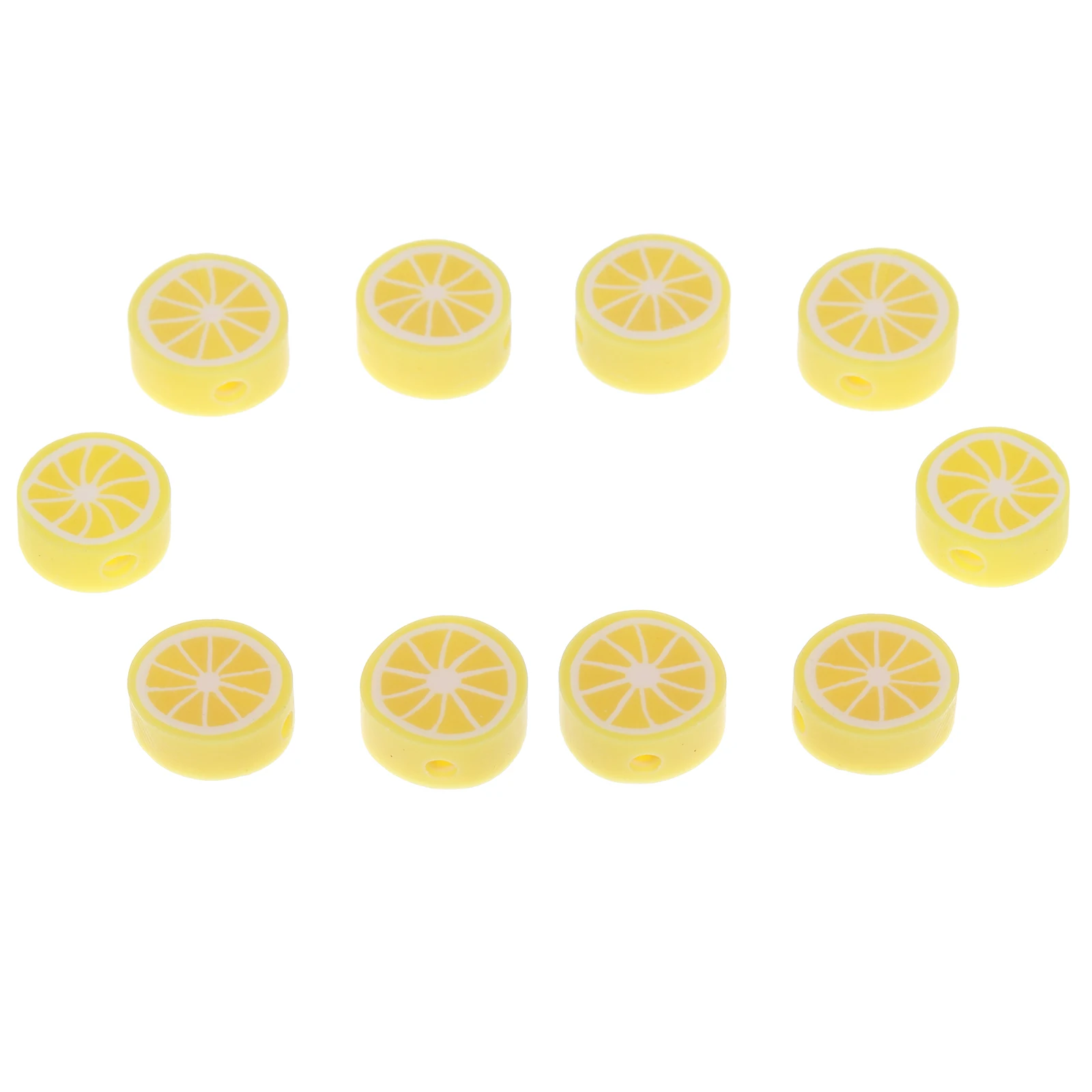 

200 Pcs Lemon Beading Ingredients Decorative Shaped Beads DIY Craft Charms Friendship Bracelet Scattered
