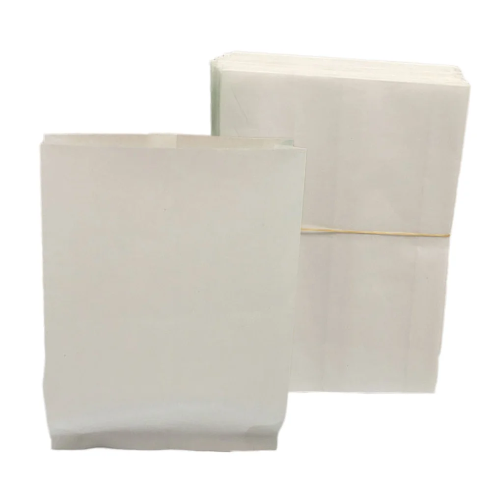 

100pcs/set White Proof Kraft Paper Bag Fried Chicken French Fries Baking Food Bags Packing Grease Proof Pouches Bag