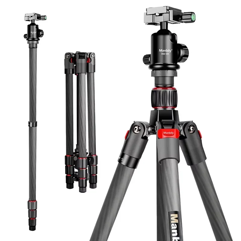 

EP-254C Carbon Fiber Travel Tripod Lightweight Compact Camera Tripod with 360 Degree Ball Head for DSLR Video Camcorder