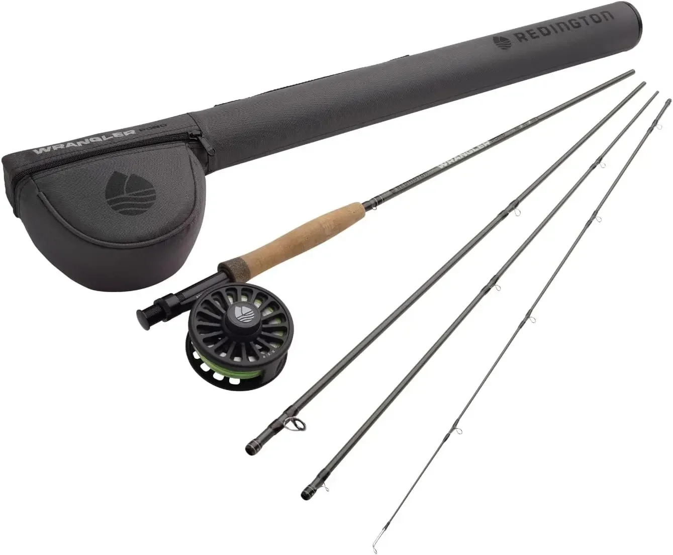 Wrangler Fly Fishing Kit, Medium Fast Action Rod, Crosswater Reel, Fly Line, Leader, & Carrying Case