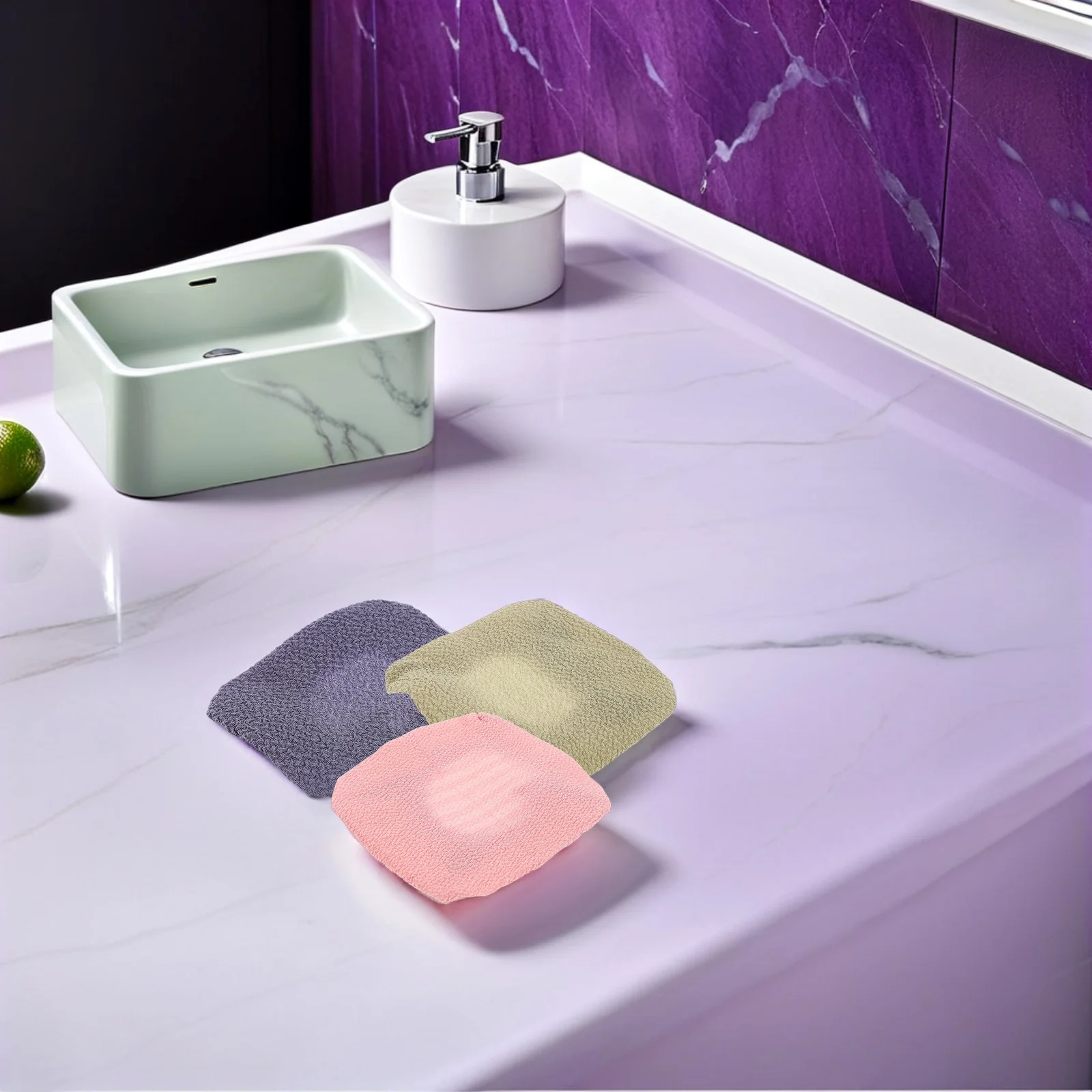 

6Pcs Bath Scrubber Replacement Cloth Exfoliating Washcloth Mitts Soft Body Scrubber Gloves Shower Back Cleaning Pads Massage