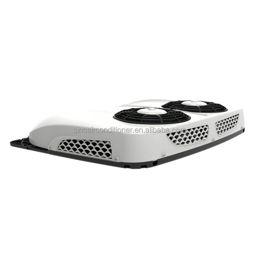 المقصورة 24 فولت تكييف التيار المتناوب RV على السطح فان 12 فولت شاحنة وقوف السيارات مكيف الهواء #4