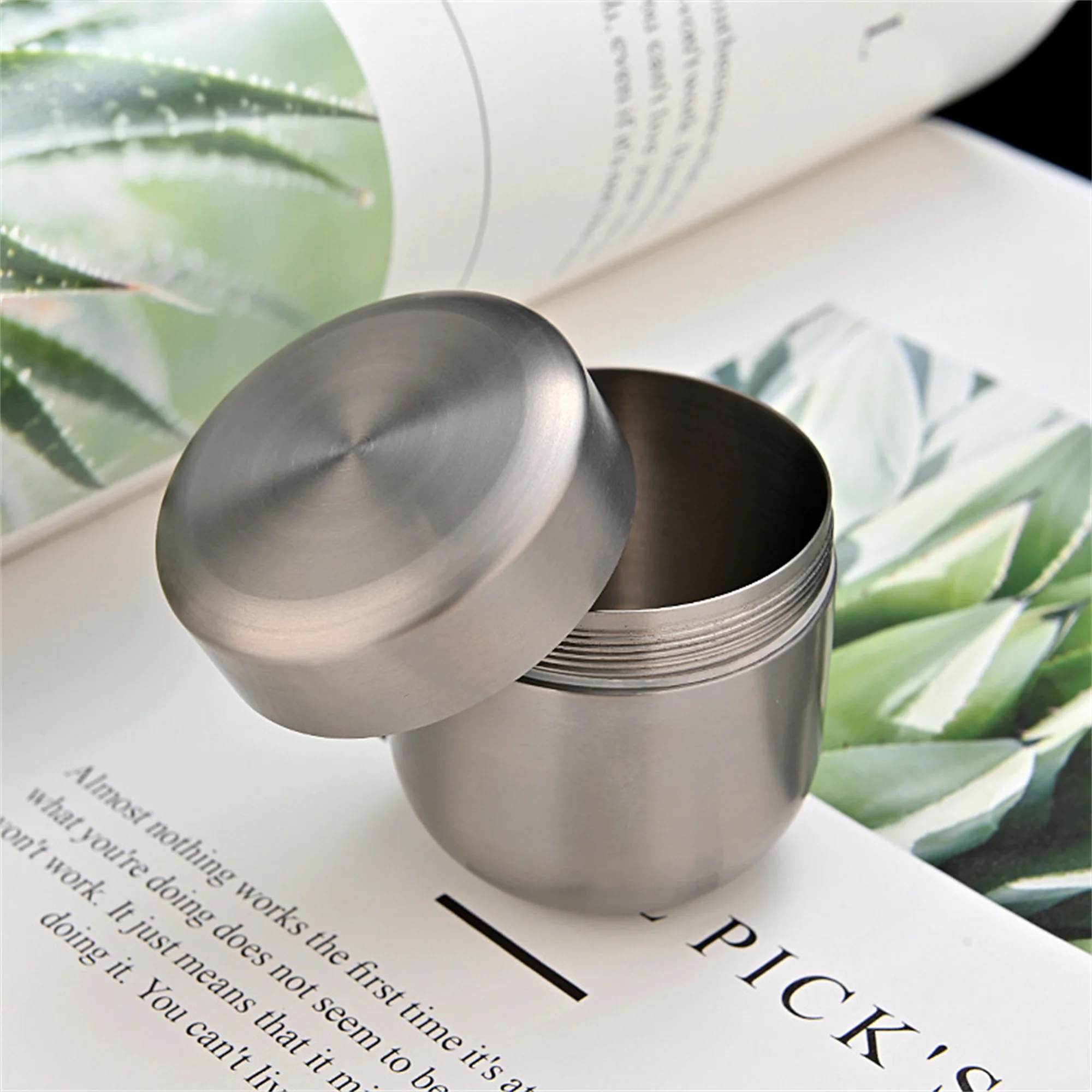 Pure Titanium Canister for Tea Sugar Salt Toothpicks Storage Box Large-capacity Pill Box EDC Waterproof Metal Sealing Jar