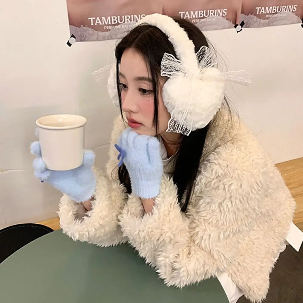 غطاء للأذنين منفوش أنيق لحماية الأذن، غطاء للأذن دافئ مقاوم للبرودة، أغطية أذن سميكة للنساء #1