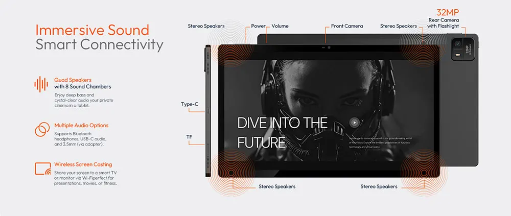 【World Premiere】Global Version 16 inch Android 14 Tablet Helio G99 Octa-Core 12000mAh 1920x1200 IPS Screen WiFi Play Store