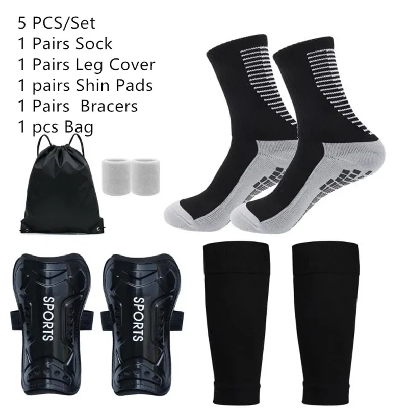 

5Pcs/ Set of New Men's Women Soft Breathable Anti-slip Football Socks Running Soccer Basketball Cycling Sports Grip Socks Female