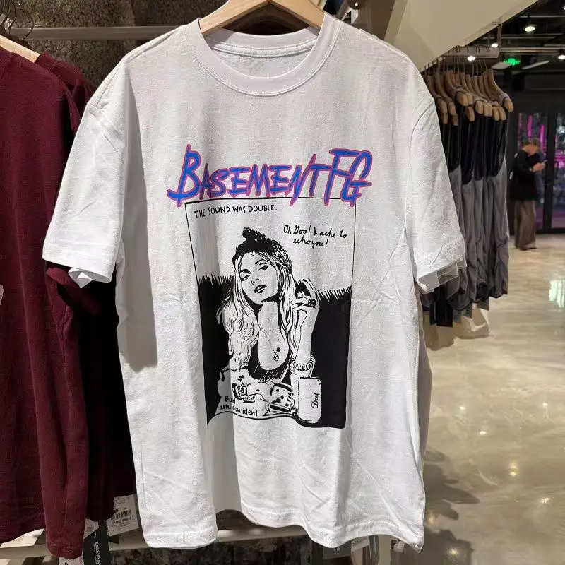 

90S Hip Hop Vintage Casual Letter Print Y2K Short Sleeve O-Neck T-shirt Streetwear Harajuku Goth Tee Loose Top Men Women Clothes