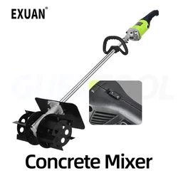 Concrete Mixer 9800W Portable Cement Mortar Gray Concrete Small  Industrial Electric Gray Mixer with Adjustable Speed