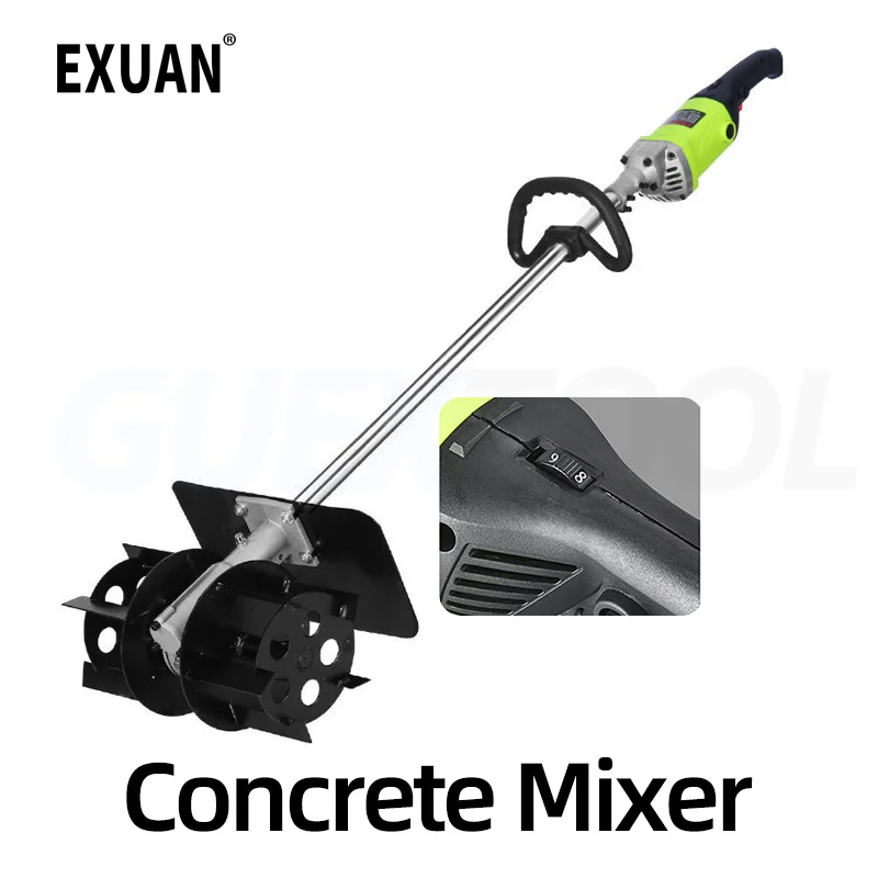 Concrete Mixer 9800W Portable Cement Mortar Gray Concrete Small  Industrial Electric Gray Mixer with Adjustable Speed