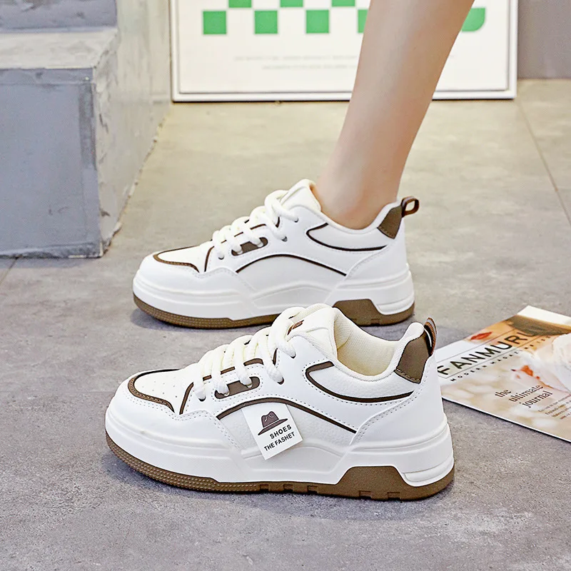 Fleece Warm High-Top White Sneakers for Winter Versatile Fashionable Women's Sports Shoes Comfortable Casual Footwear