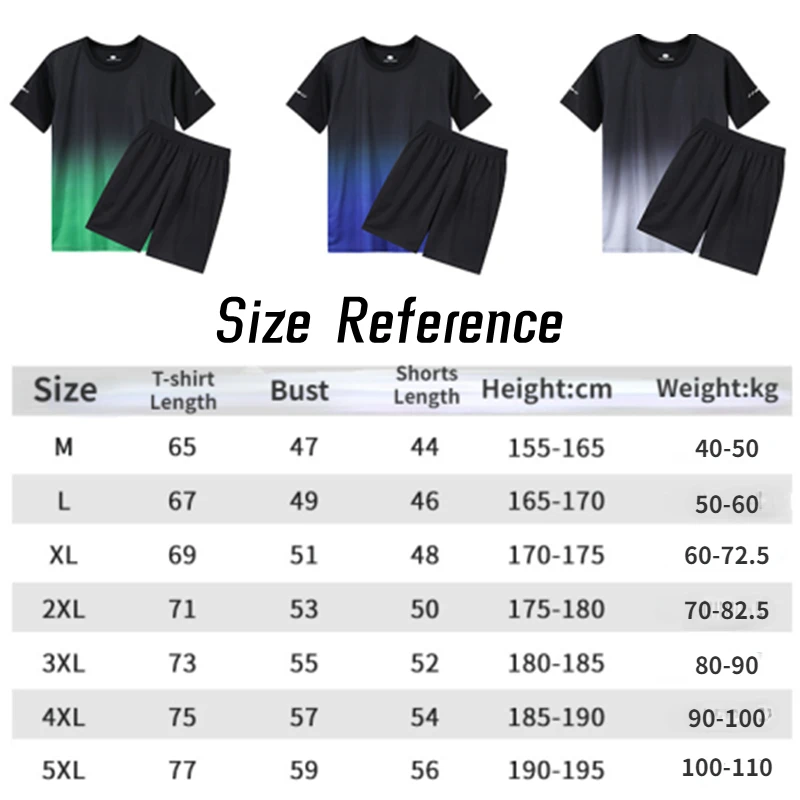 Fitness Clothes Men Ice Silk Quick Drying Sportswear Suit Short Sleeve Sports T-shirt Shorts Running Tracksuit Gym Training Set