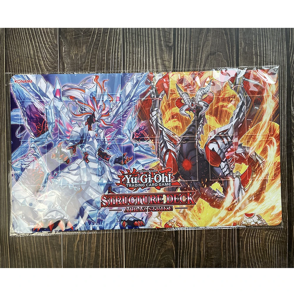 

Yu-Gi-Oh Mirrorjade the Iceblade & Lubellion the Searing Dragon Card Pad Custom Playmat YGO Play Mat KMC TCG YuGiOh MAT-335