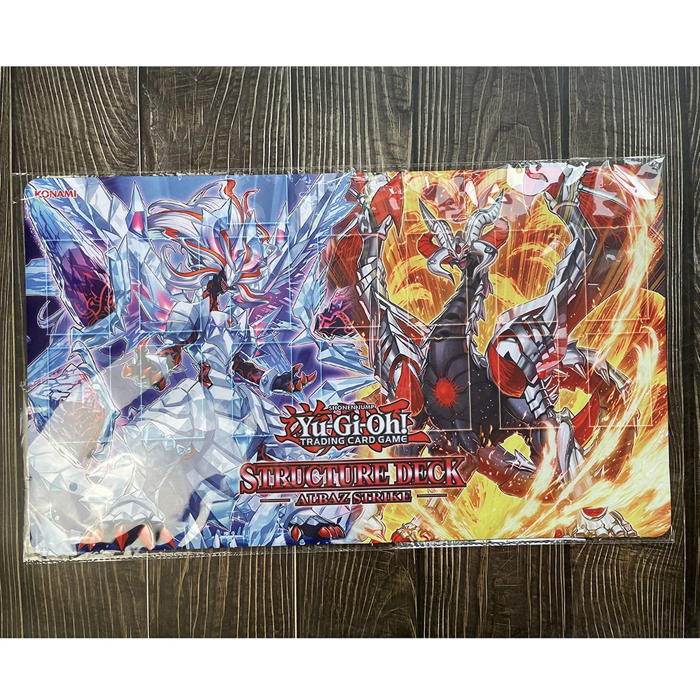 Yu-Gi-Oh Mirrorjade, la Iceblade y Lubellion, almohadilla de cartas del dragón rosante, tapete personalizado, tapete de juego YGO KMC TCG YuGiOh MAT-335