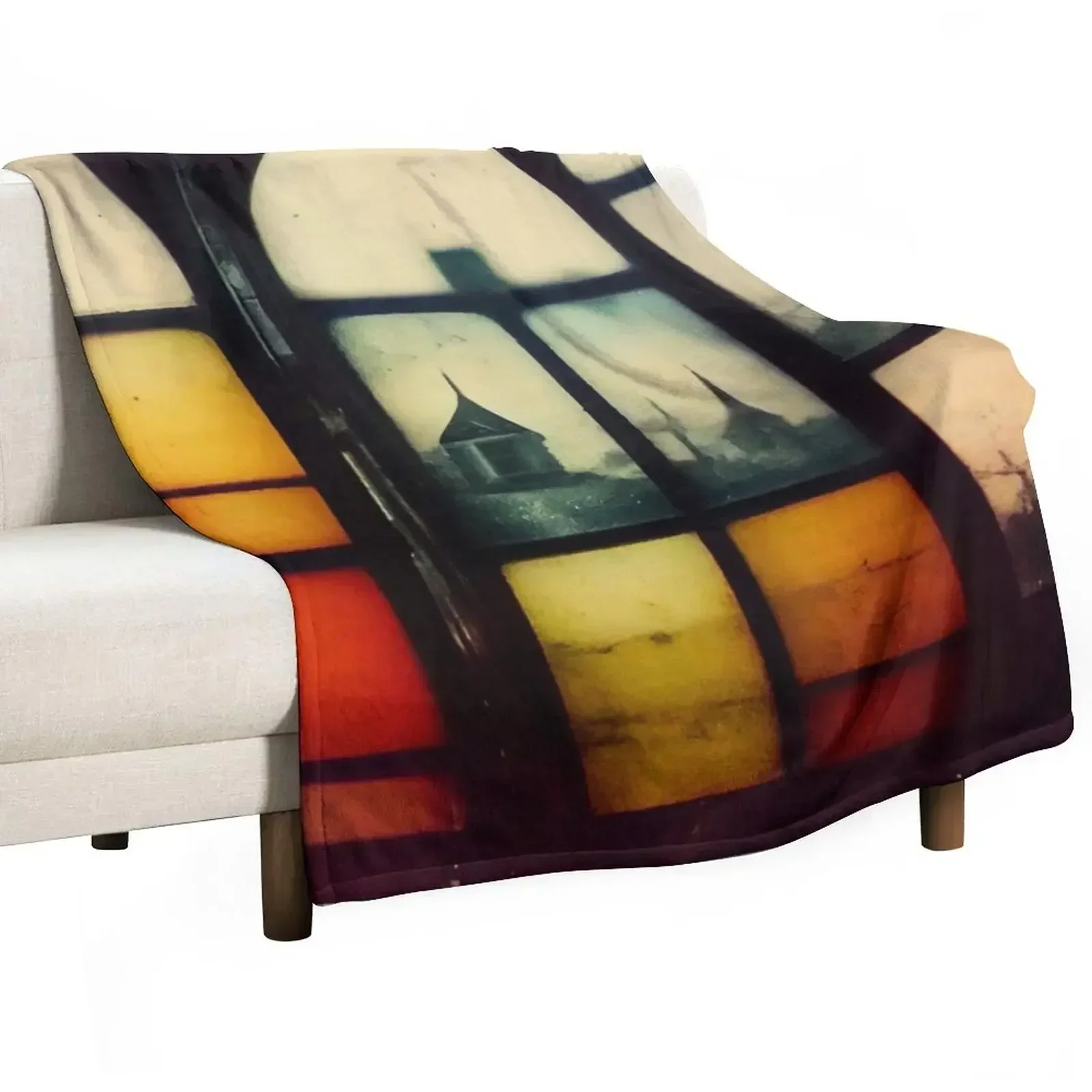 Nuovi ricordi in vetro colorato Coperta decorativa per divano Shaggy Retros