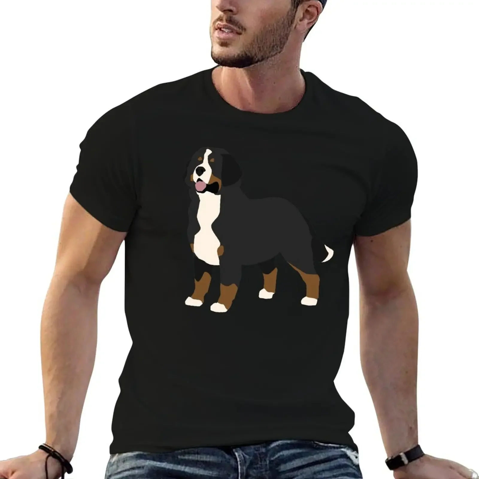 Bernese Mountain Dog T-Shirt summer tops graphic t shirt vintage oversized t shirts for men