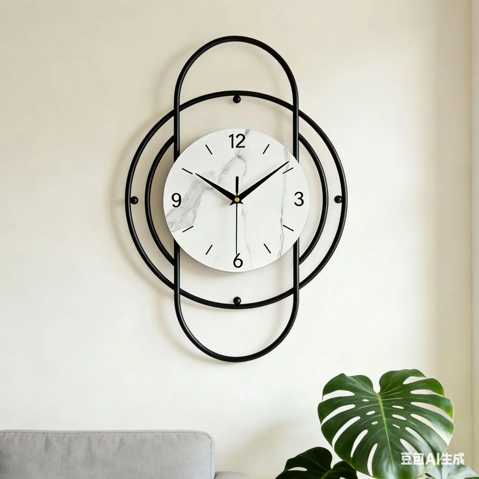 Stylish and simple silent wall clock restaurant background wall decoration wall hanging clock simple 2026 new time clock