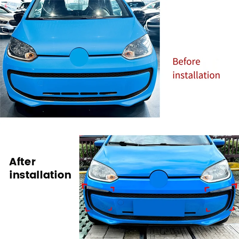 

Classy-Car Front Bumper Splitter Spoiler Trim Grille Canard For VW UP 2011-2015 Front Grille Wind Wing
