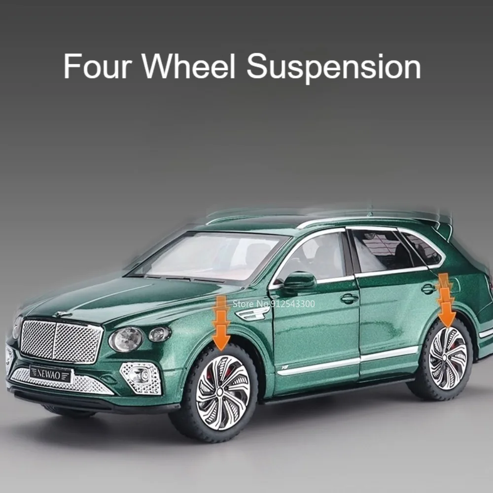 1:24 ベンテイガコンチネンタル車モデルおもちゃ合金ダイキャストドアオープンサウンドライトプルバックミニチュアモデル車両男の子のためのギフト