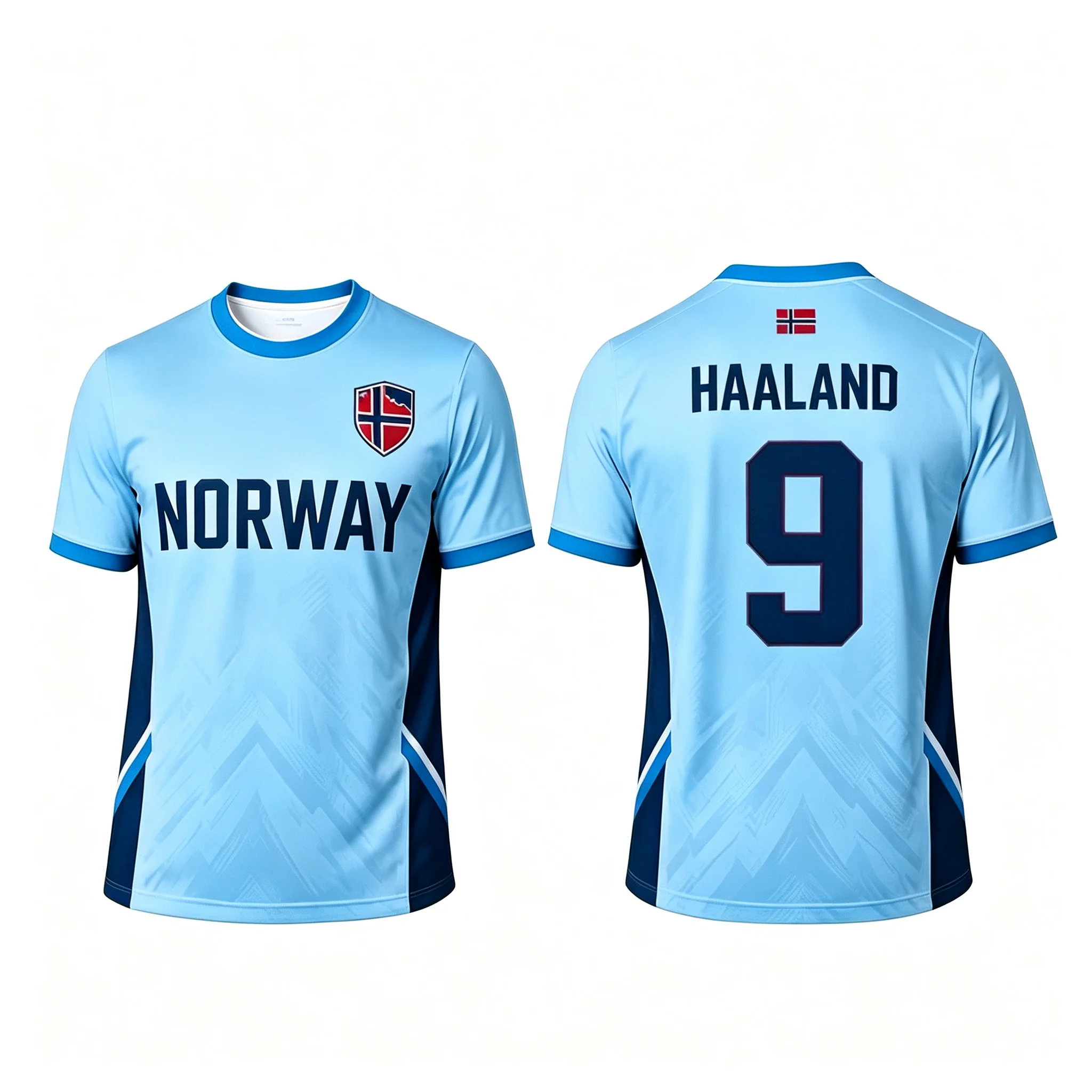New Norway national team Haaland No. 9 jersey, quick drying breathable football jersey, men's and women's sports T-shirts
