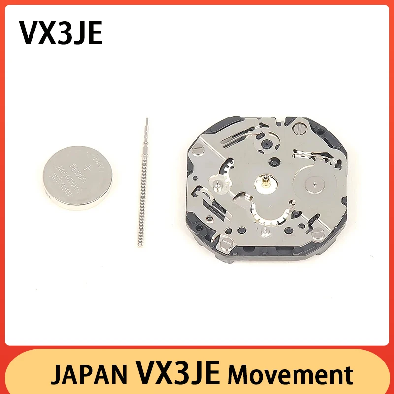 Tianmadu VX3JE Quartz Movement Watch, Peças de reposição com bateria, 6 mãos substituem, Original Japão, novo