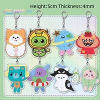 Thailand GMMTV CP Acrylic Comic Keychain Double-Sided Printed Packaging Decoration Anydomiia JAIDEE BABII ANY DOMIIA Gift