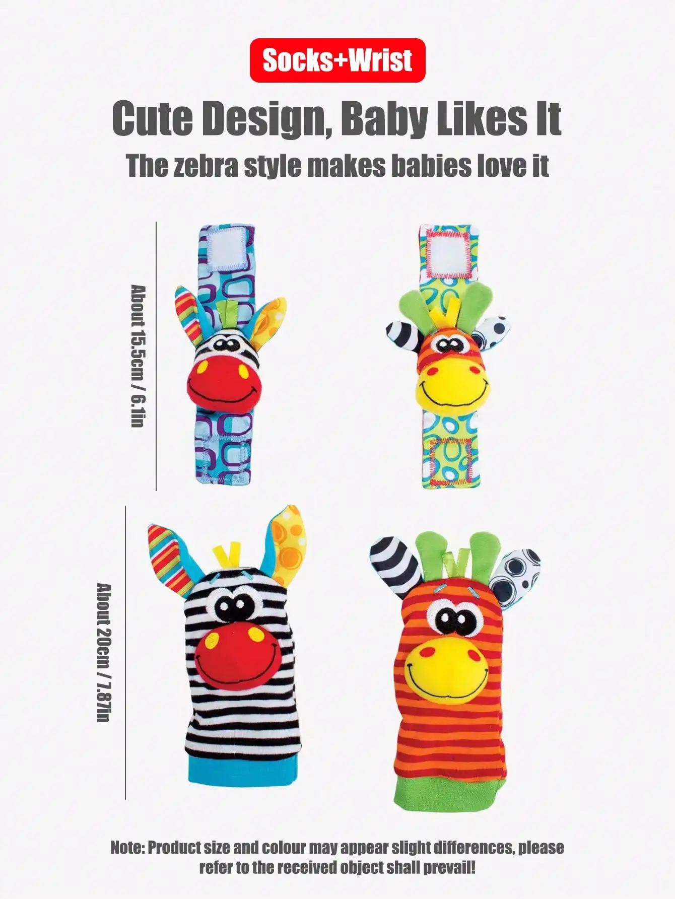 Baby Infant Wrist Rattle Socks Toys 0-12 Month Girl Boy Learning Toy Early Educational Development Cute Toddlers Sensory Gifts