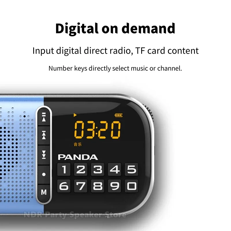Pocket Digital MP3 Radio LED Display Rechargeable Radio Portable FM Radios TF Card/headset Player Multifunctional Speakers