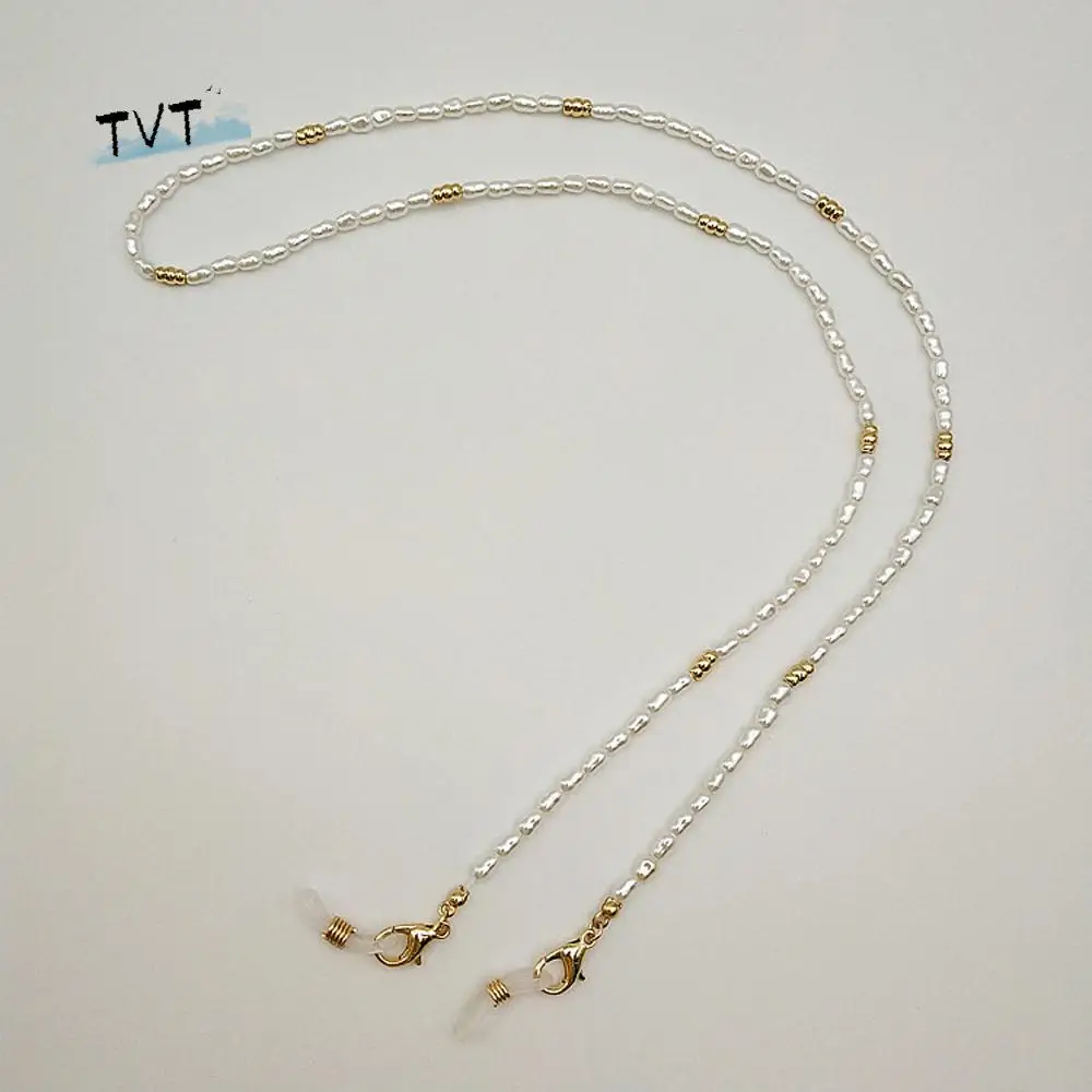 

Mask Cord Holders Metal Anti-lost Eyewear Jewelry For Women Face Mask Necklace Reading Glasses Chain Pearl Chain Glasses Clips