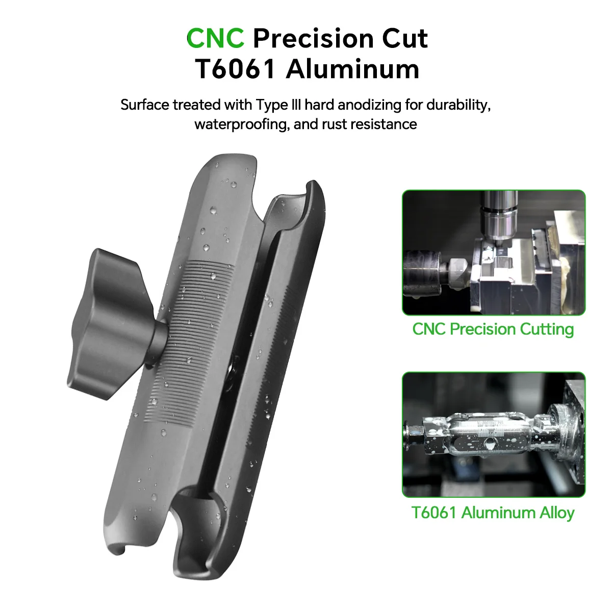 FANAUE Aluminum Alloy Mobile Phone Holder Ball Head Connecting Rod Anti-Theft 9cm Support 25mm Ball Head Compatible with RAM