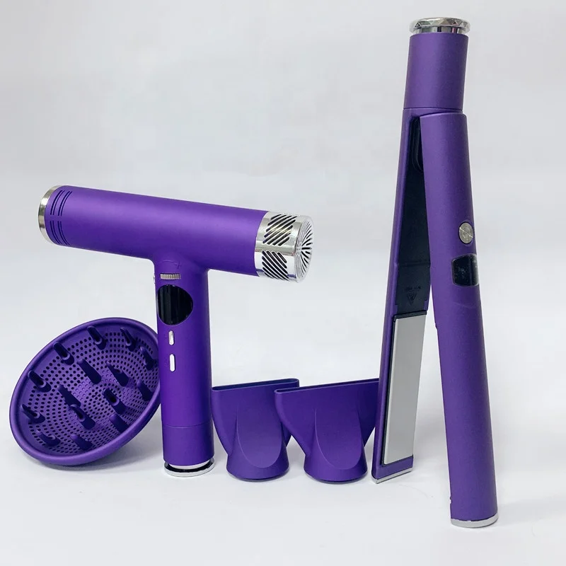High-grade Ionic Salon Hair Dryer, Styling Tools Set, Purple Straighteners, Curlers, BLDC Motor, 1500W, Electric, Hotel Use - view 6