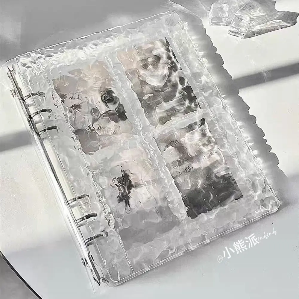 

A5/A8 Photocards Holder Transparent Water Ripple Photo Album Loose-leaf Binder DIY Detachable Picture Collection Book