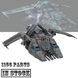 MOC-71988 Stars Imperial Dropship Wars Transport Military Weapon Model Spaceship Building Blocks Bricks Toys Kid Birthday Gifts