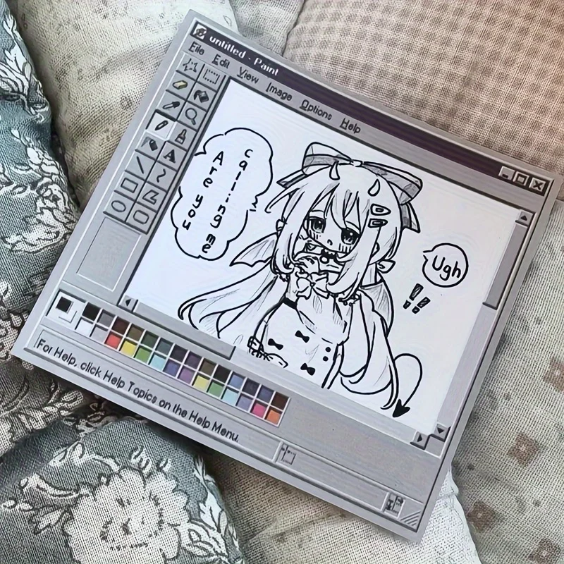 Vintage computertekening plaknotities 50 vellen - ideaal voor kunstenaars en kantoorgebruik, duurzame plaknotities, plaknotities voor op kantoor