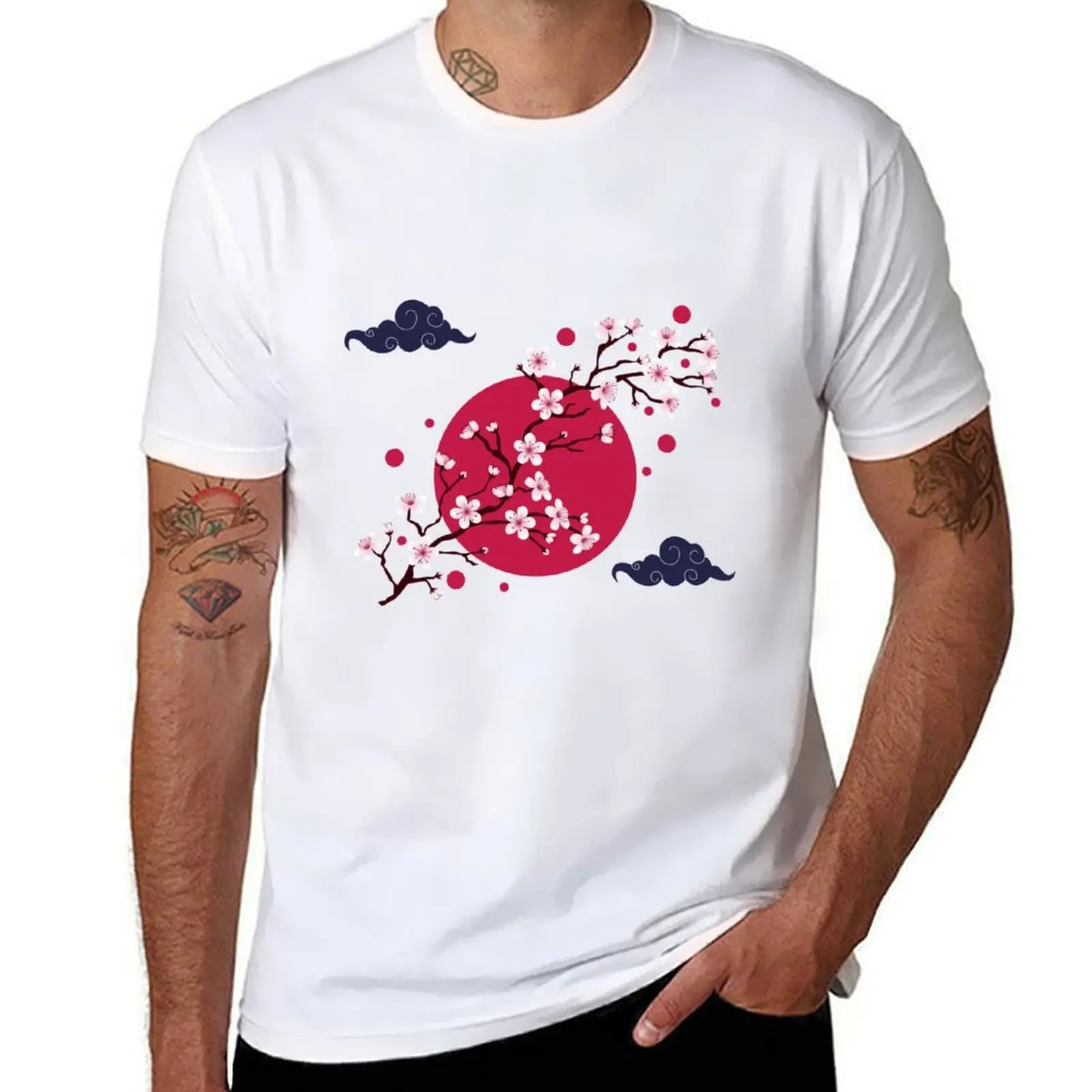 

Japan Cherry Blosom T-Shirt t shirt personalised cotton t shirts man 100% T-Shirt