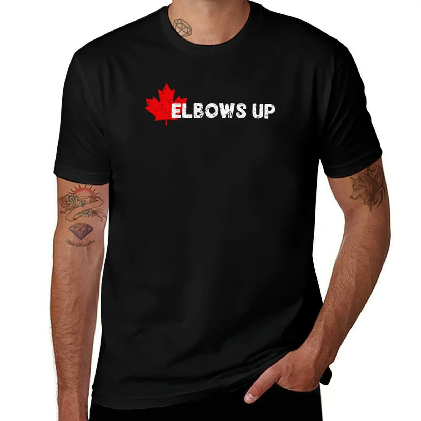 Elbows-up T-Shirt Thanksgiving Casual Tee