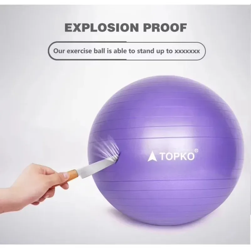 

YTYIN TOPKO 65CM Home Use Anti Burst Surface Fitness Air Pump Gym Yoga Ball