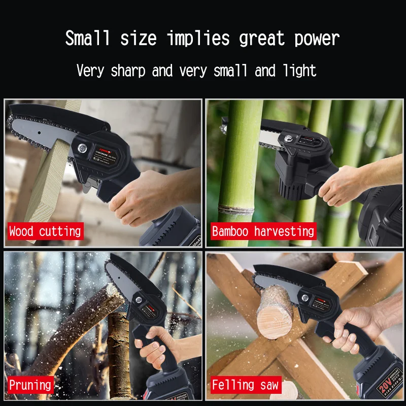 

Lithium ion logging saw brushless motor rechargeable household handheld chain saw high-power outdoor
